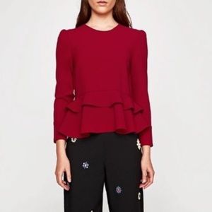 Zara ruffled blouse